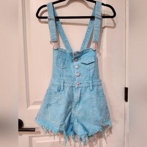 NWT pastel bib shorts Blue all size M